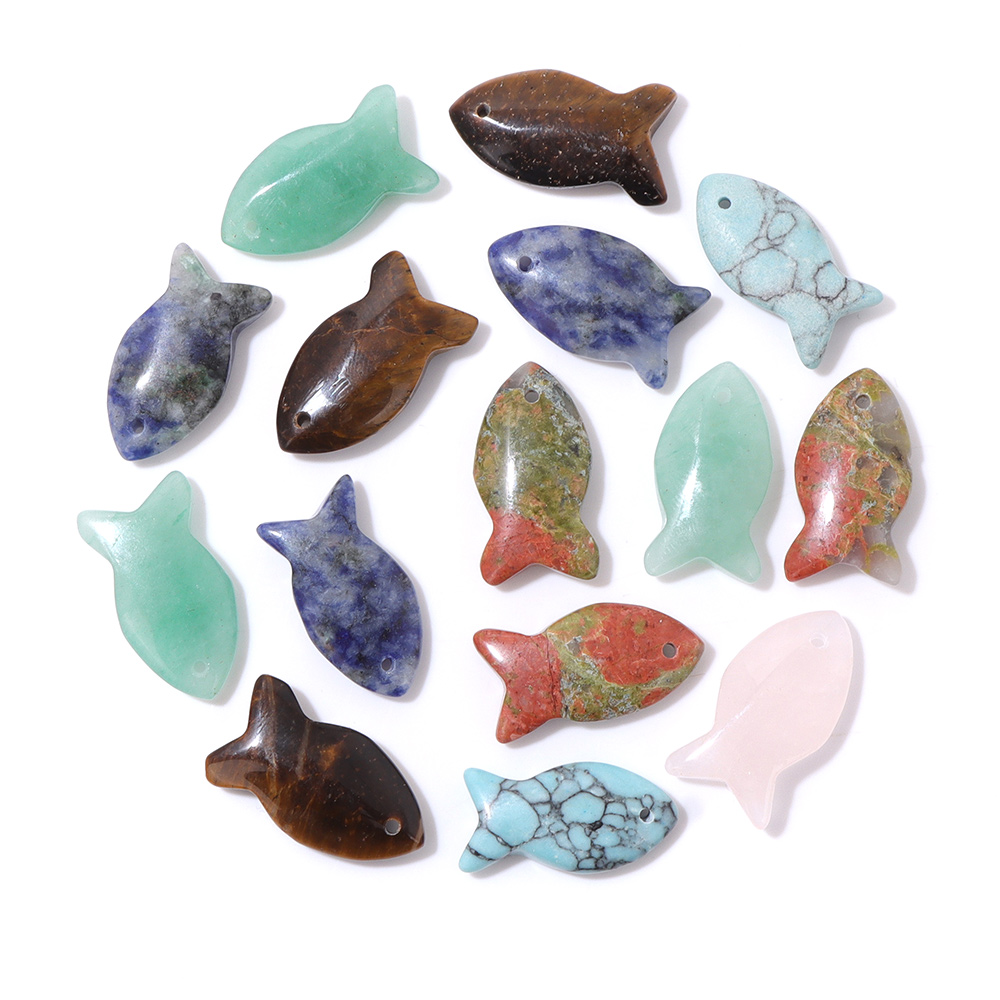 Jewelry Making Gemstones - 2 pezzi pendenti in pietra naturale