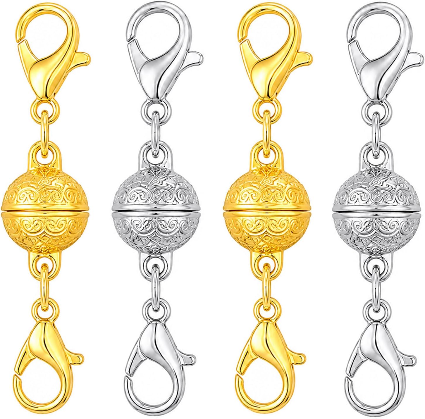 Lobster Clasp Silver - Chiusura magnetica per collane con moschettone,
