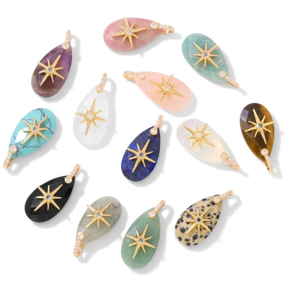 2 ciondoli a forma di stella p - Jewelry Making Gemstones recensione e prezzo